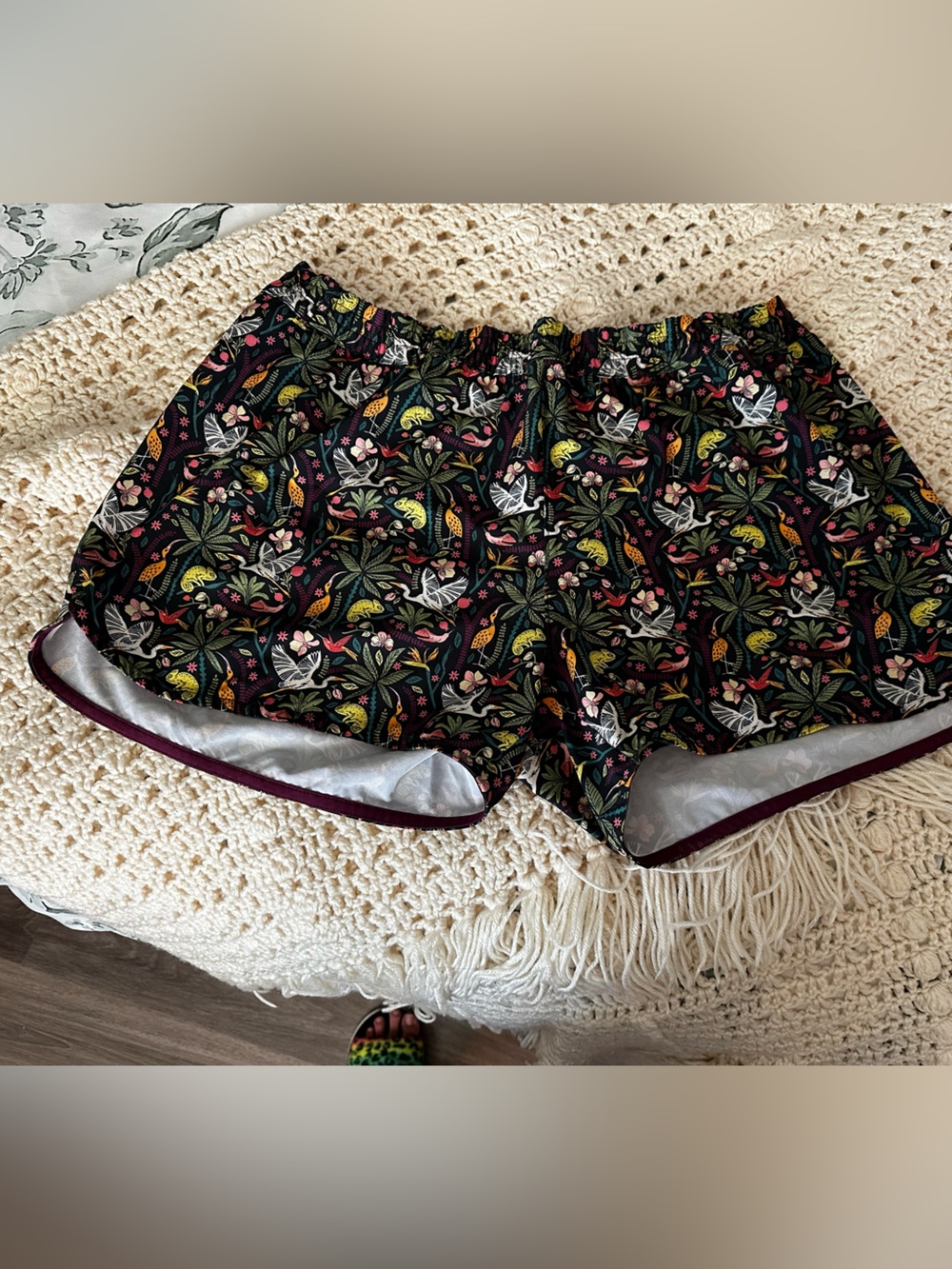 Bass Pro Shops Black Floral Athletic Shorts